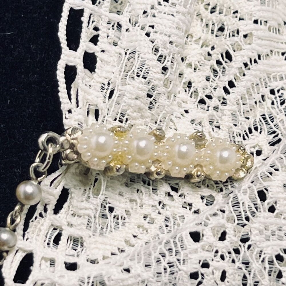 Vintage Gold Tone And Faux Pearl Sweater Clips (5333) - Picture 3 of 9